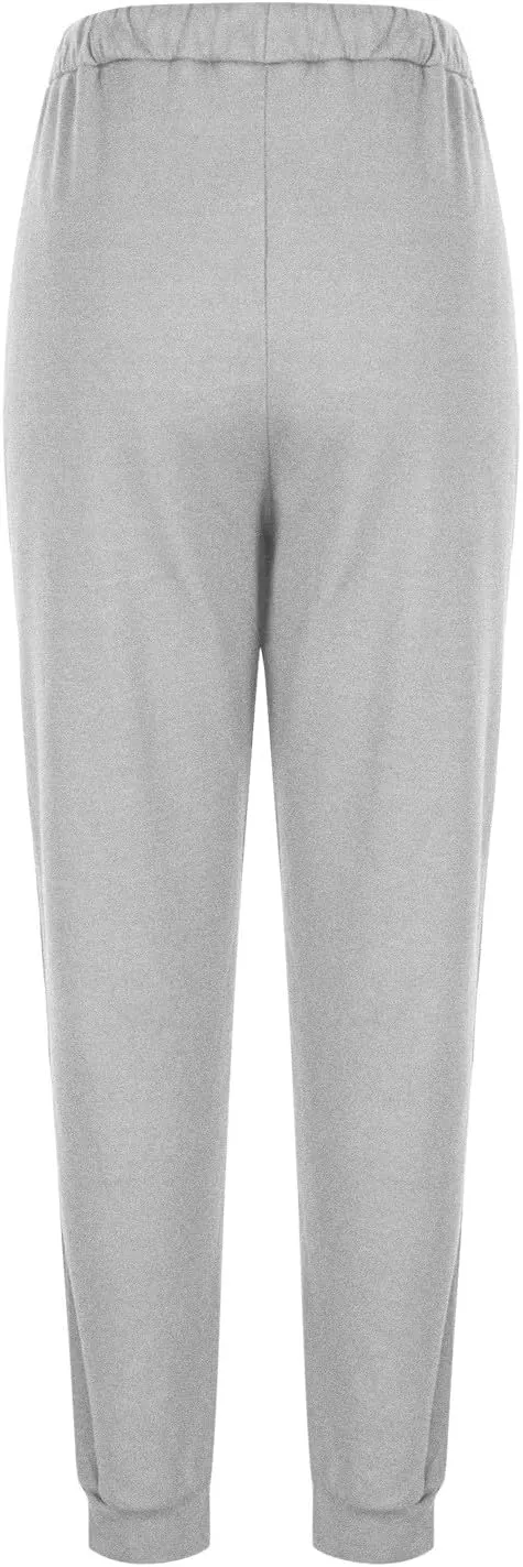 2pc Womens Warm Sherpa Lined Athletic Sweatpants High Waisted Jogger Pants Fleece Winter Thicken Outdoor Long Pants