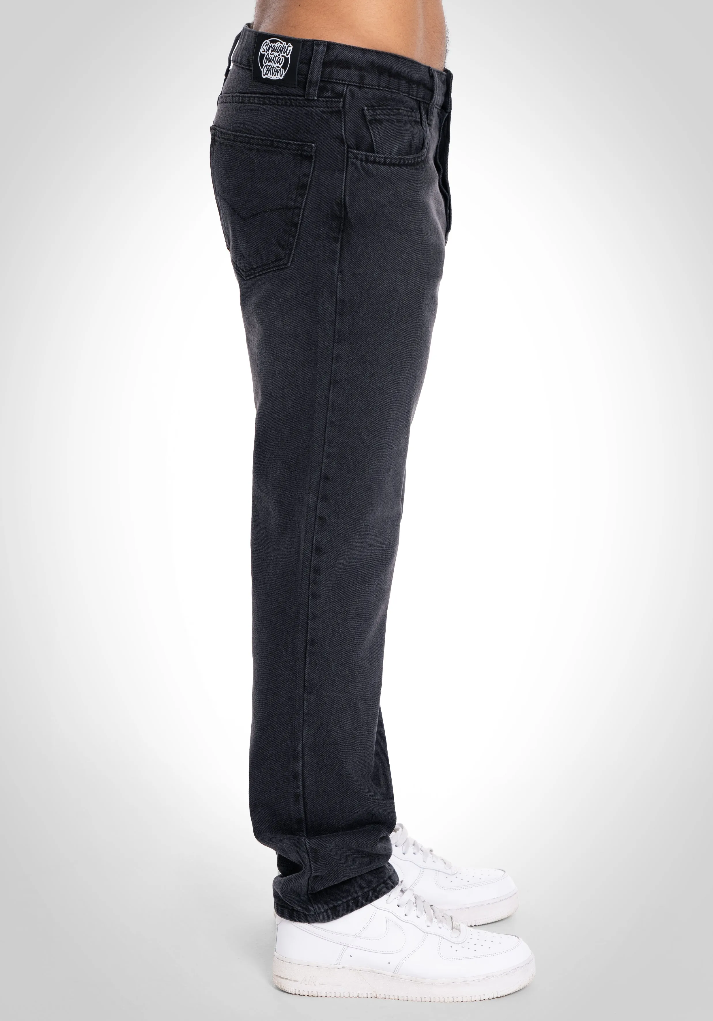 5 Pocket Black Denim - Washed Black