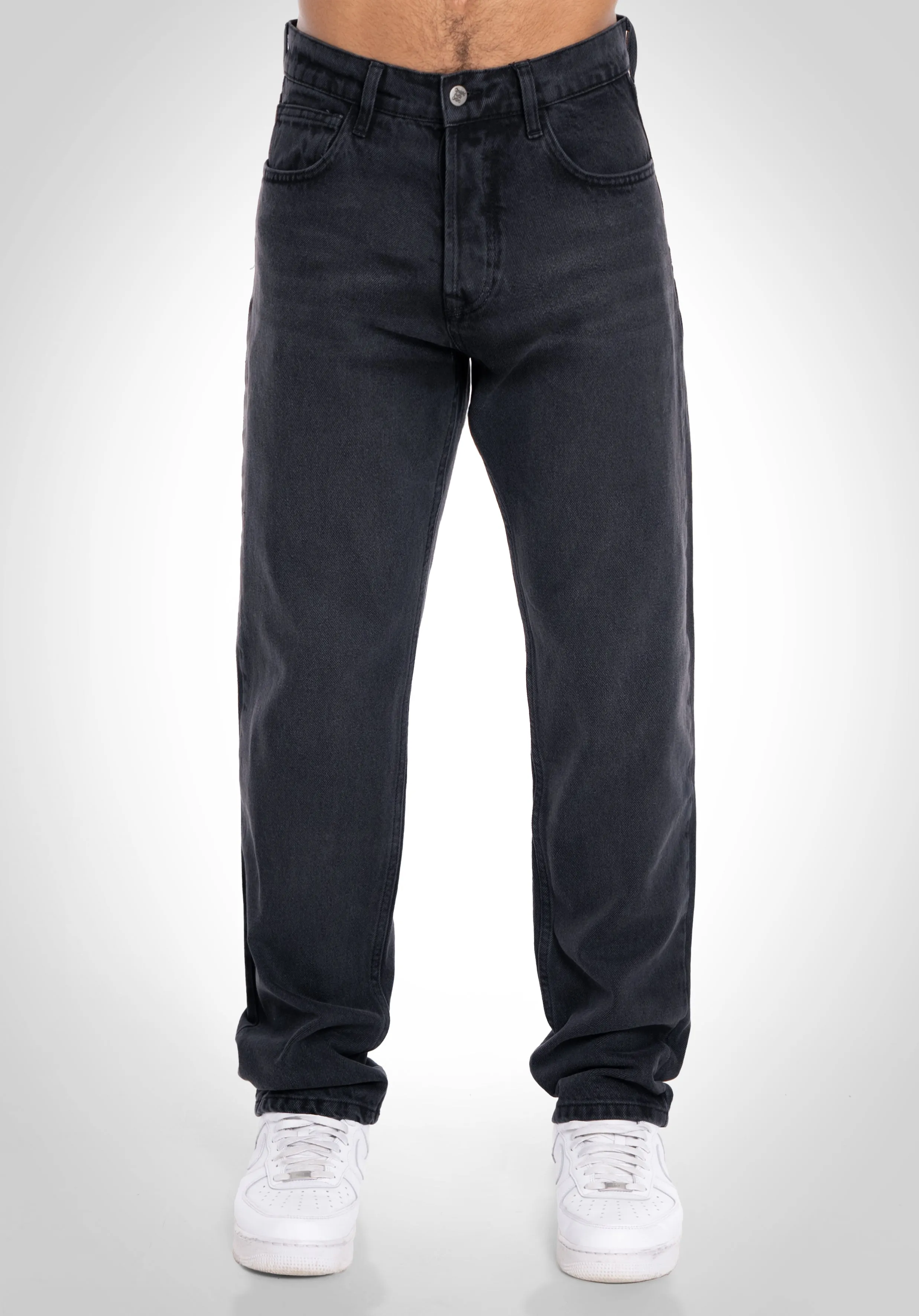 5 Pocket Black Denim - Washed Black