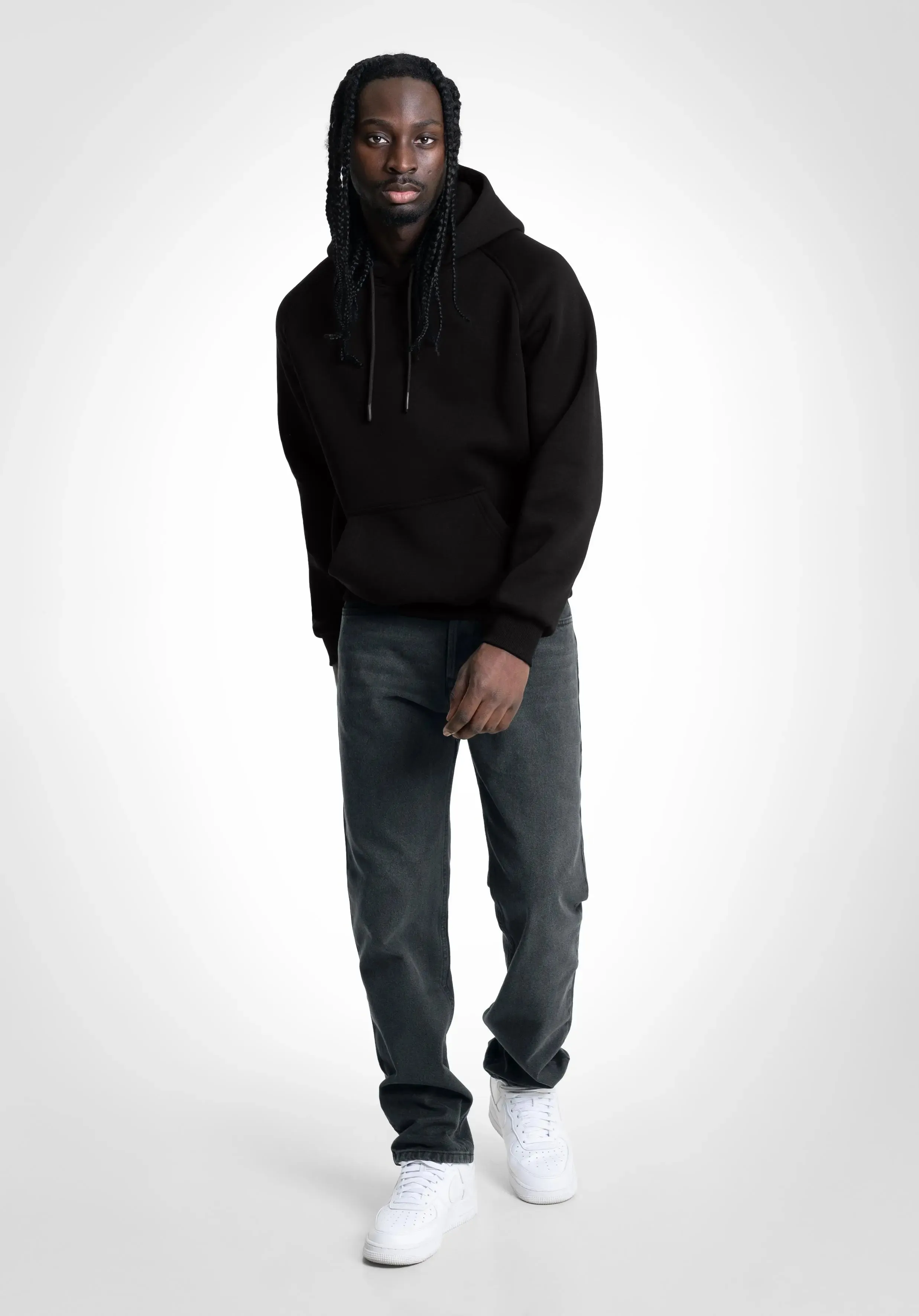 5 Pocket Black Denim - Washed Black