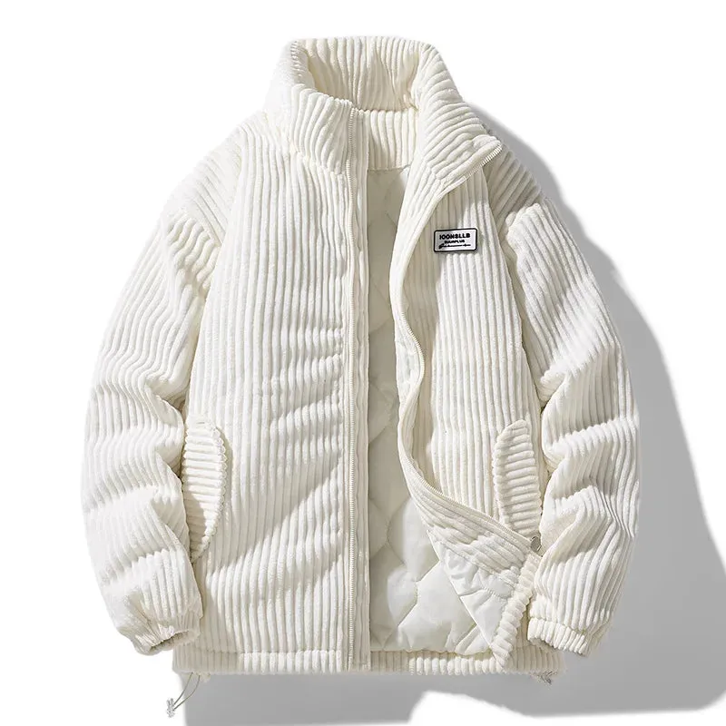 Aidase Thicken down Cotton-padded Jacket Corduroy Cotton-padded High-grade Men's Fashion Cool Winter Jacket Cotton-padded Jacket