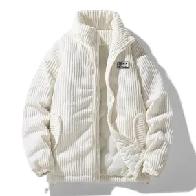 Aidase Thicken down Cotton-padded Jacket Corduroy Cotton-padded High-grade Men's Fashion Cool Winter Jacket Cotton-padded Jacket