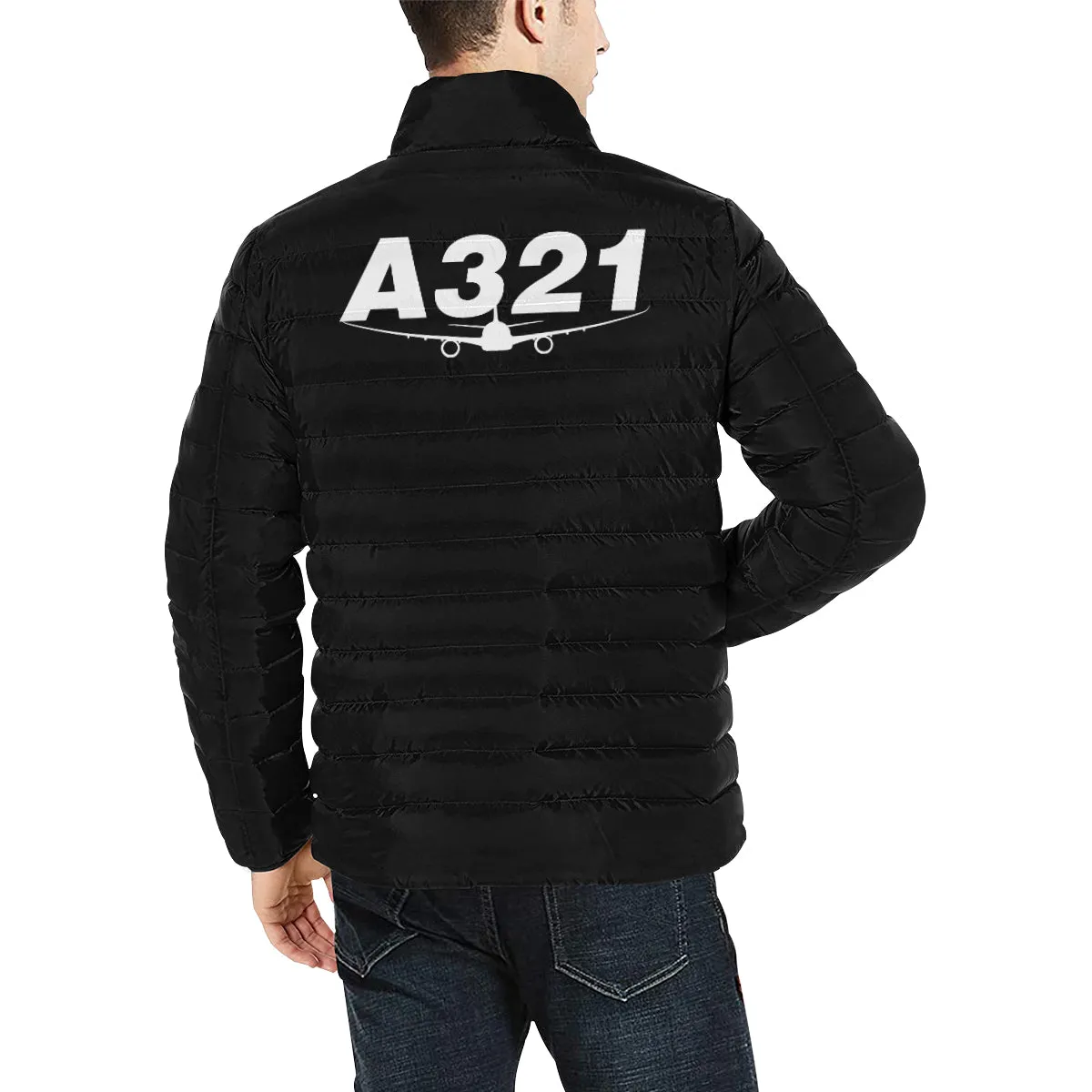 AIRBUS A321 MEN'S STAND COLLAR PADDED JACKET