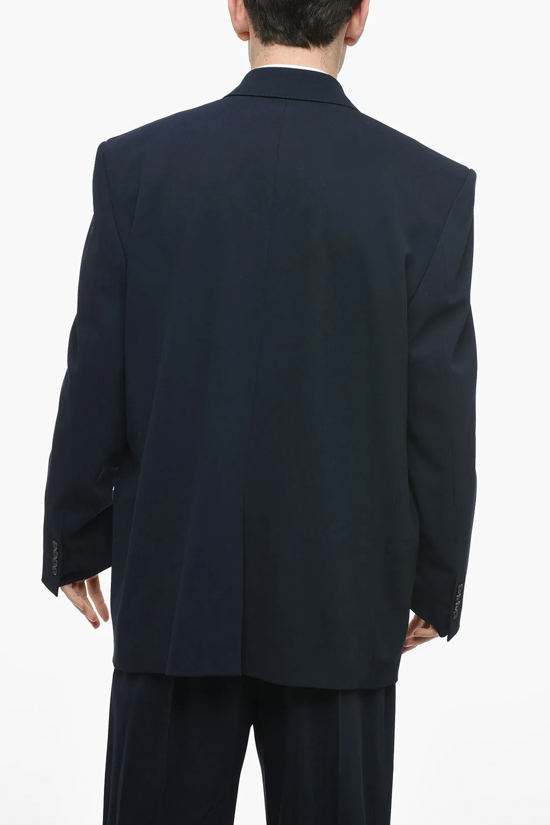 Balenciaga UNISEX GRANDE-ROBE Wool Oversized Blazer with Padded Shoulde L Standard size