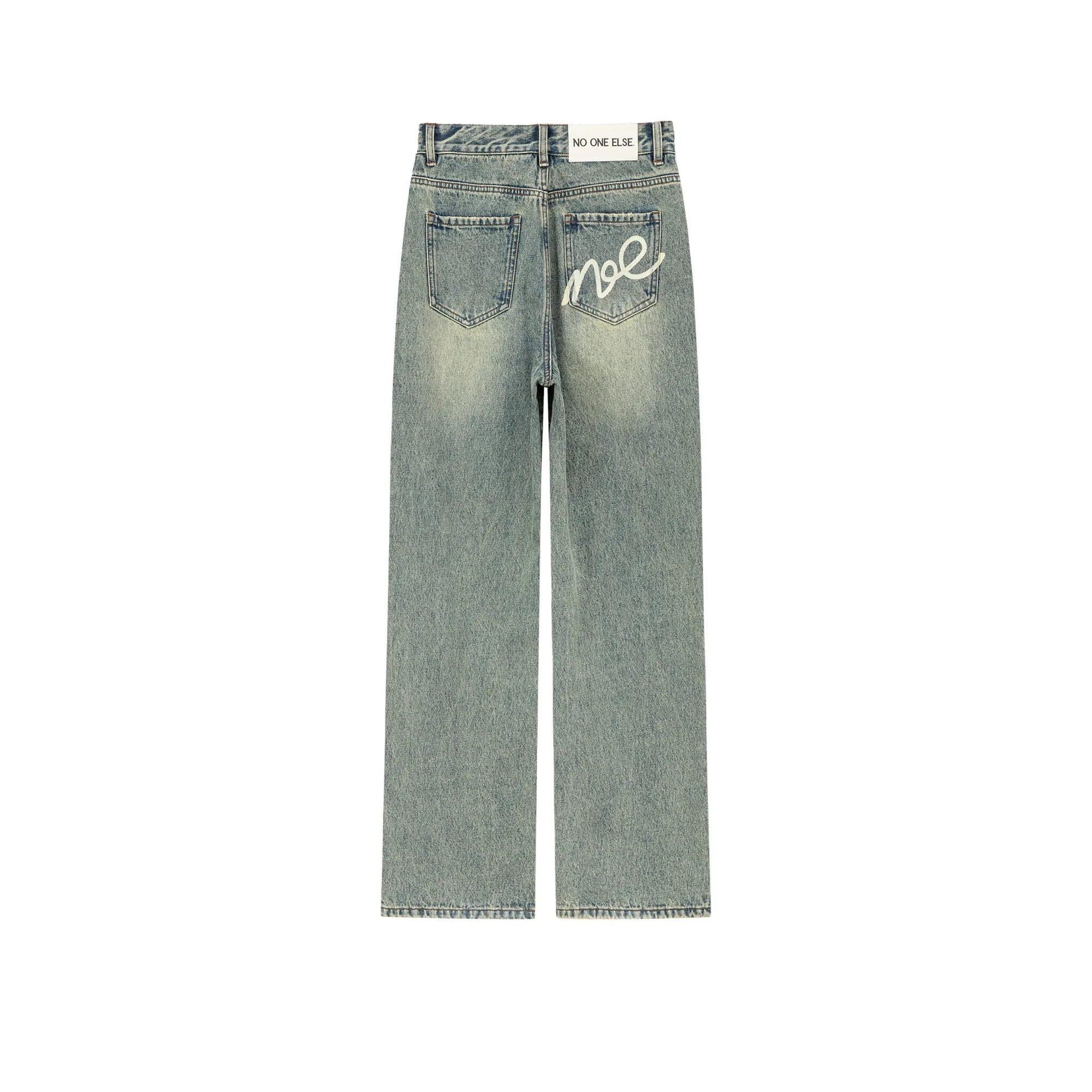 Basic Washed Wide Denim Jeans