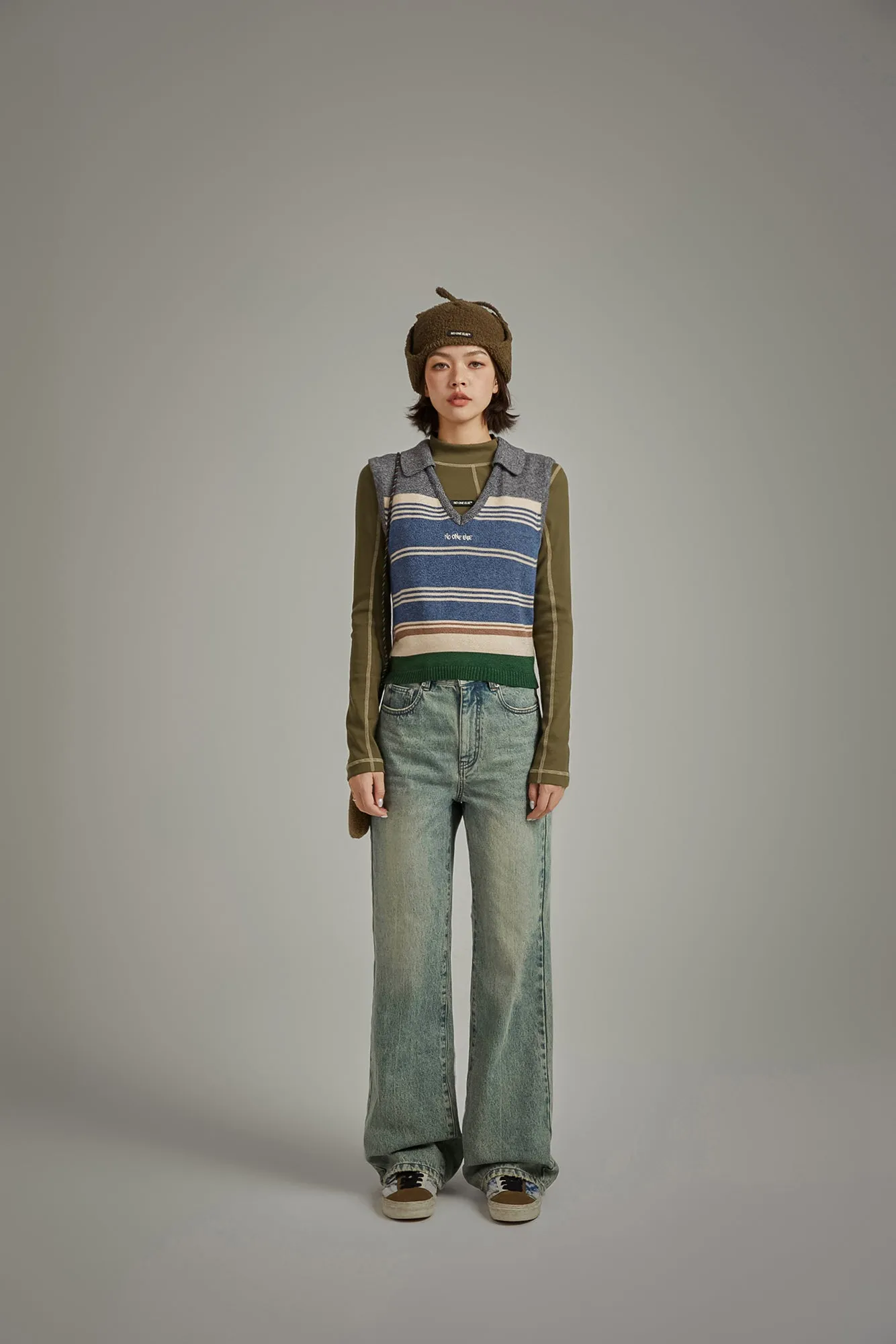 Basic Washed Wide Denim Jeans