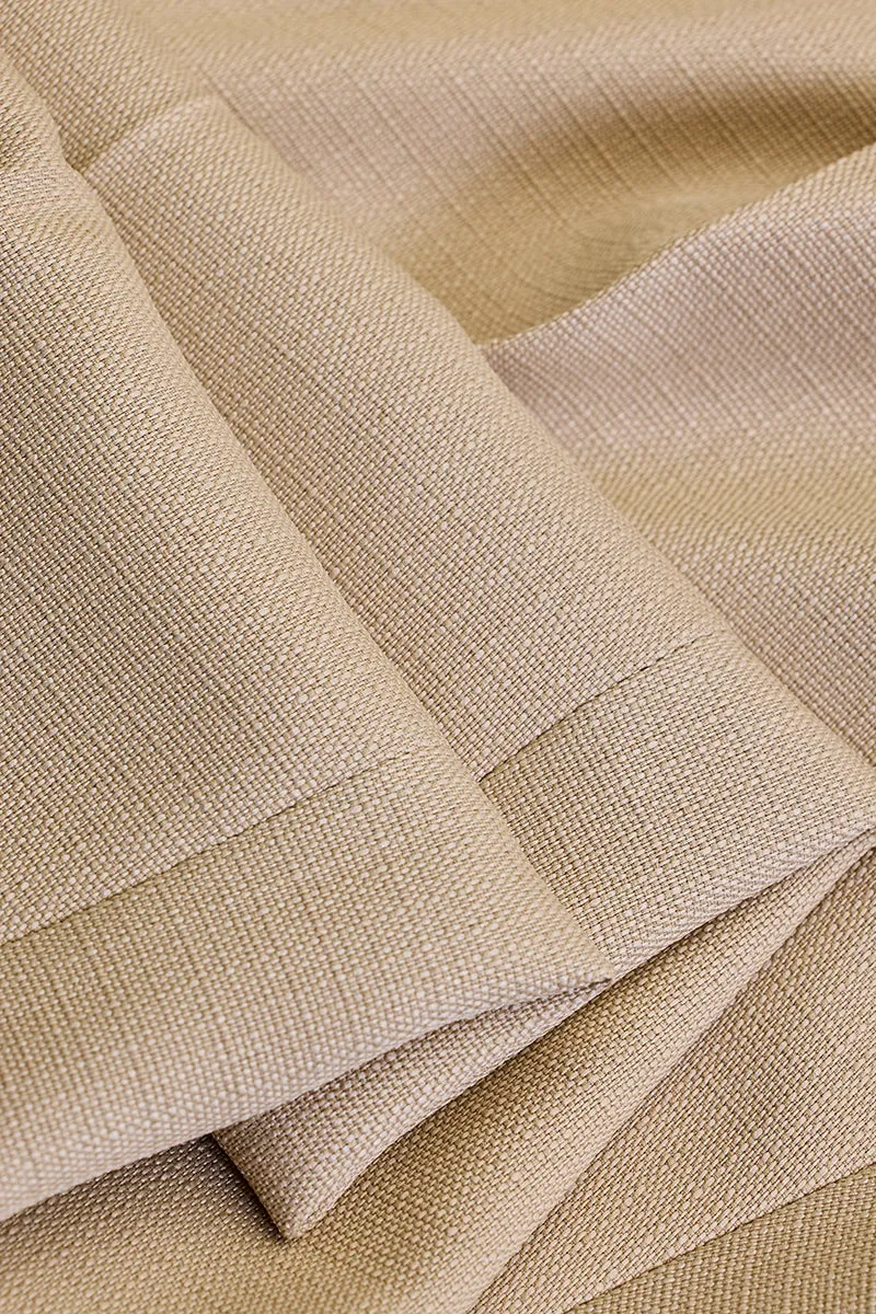Beige Slim Fit Stretch Trousers