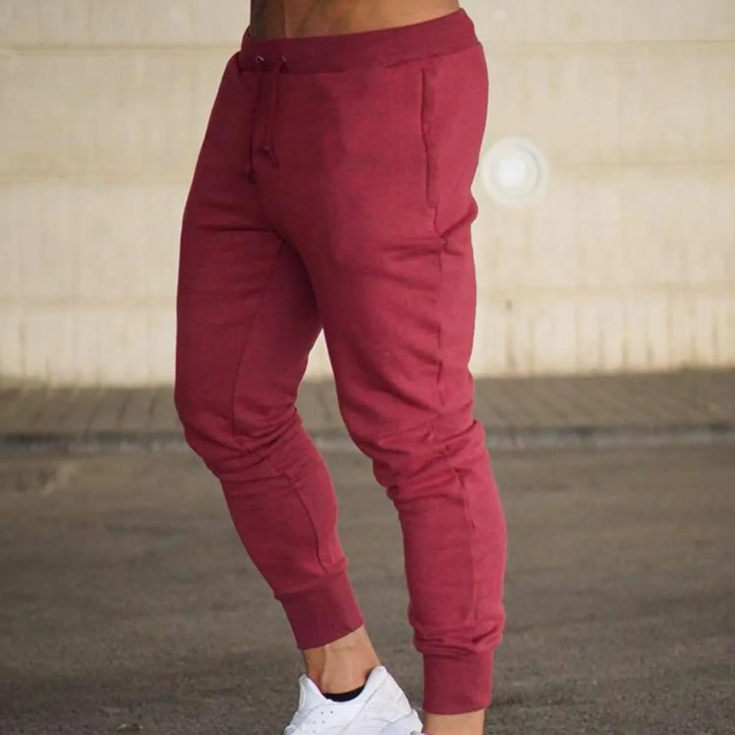 Big and Tall Sweatpants for Men Sweatpants for Men Loose Fit Men's Solid Cotton Yoga Sweatpants Athletic Lounge Pants