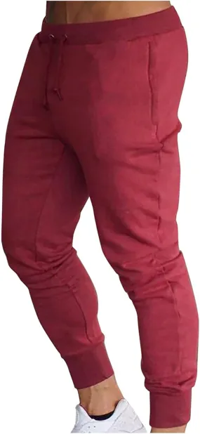 Big and Tall Sweatpants for Men Sweatpants for Men Loose Fit Men's Solid Cotton Yoga Sweatpants Athletic Lounge Pants