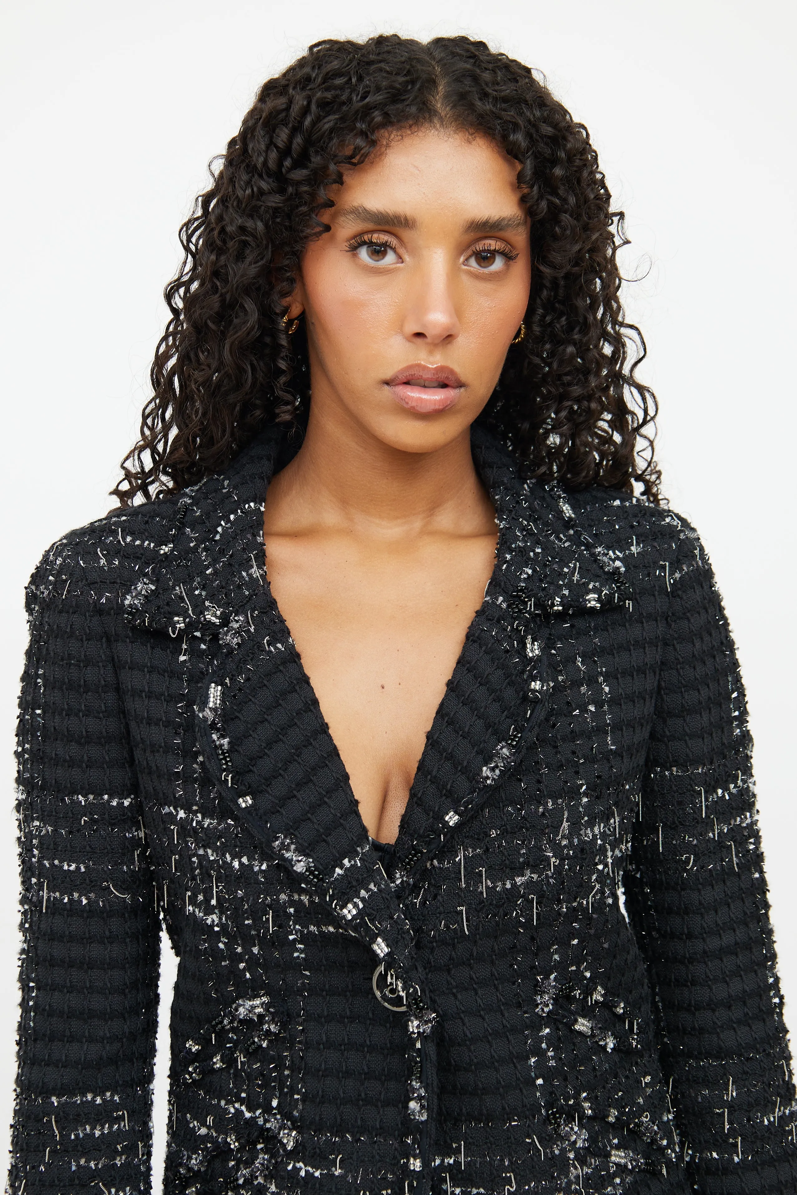 Black & Silver Tweed Jacket Blazer