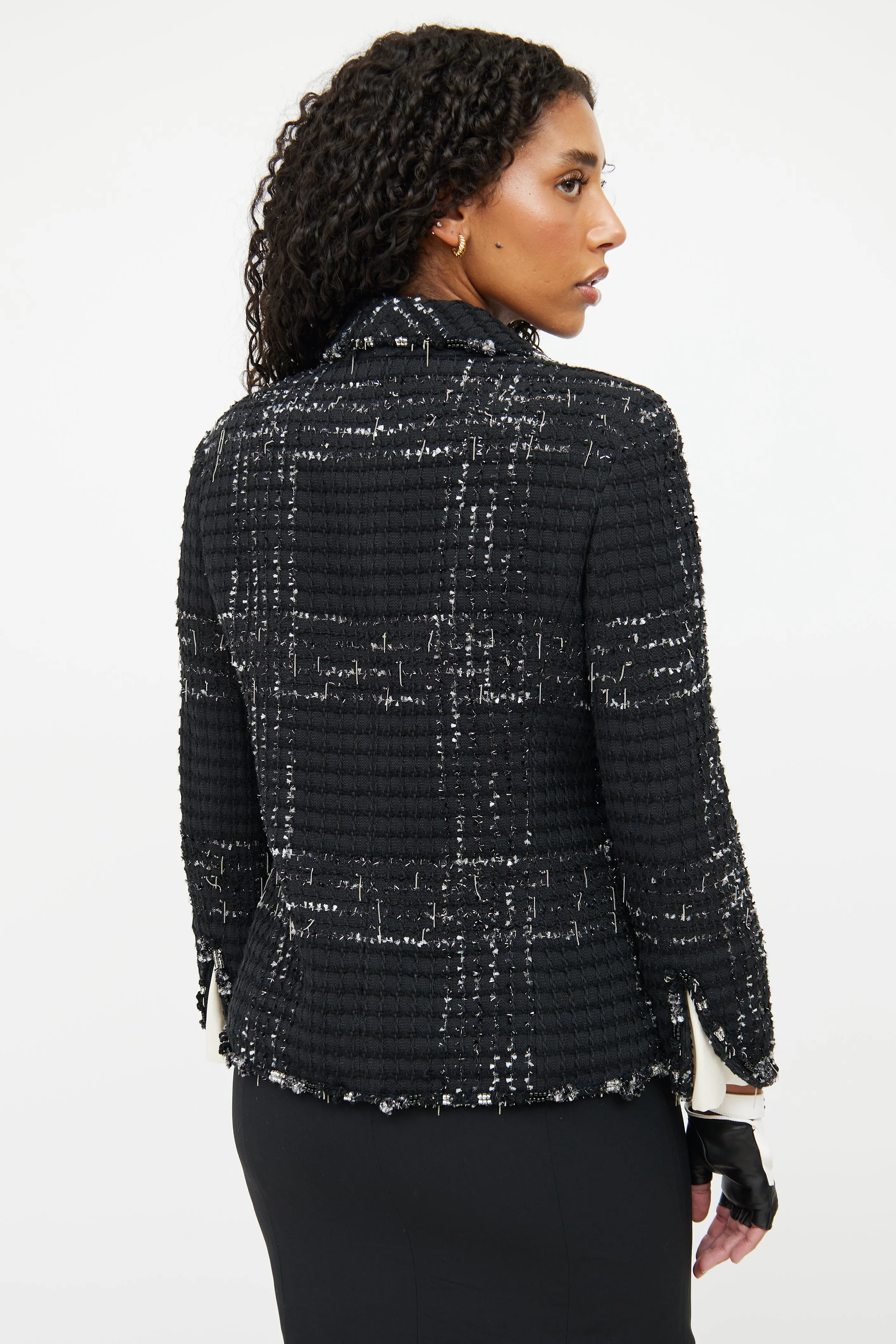 Black & Silver Tweed Jacket Blazer