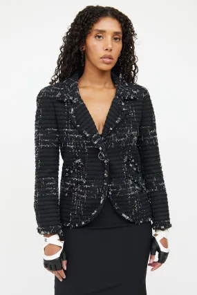 Black & Silver Tweed Jacket Blazer