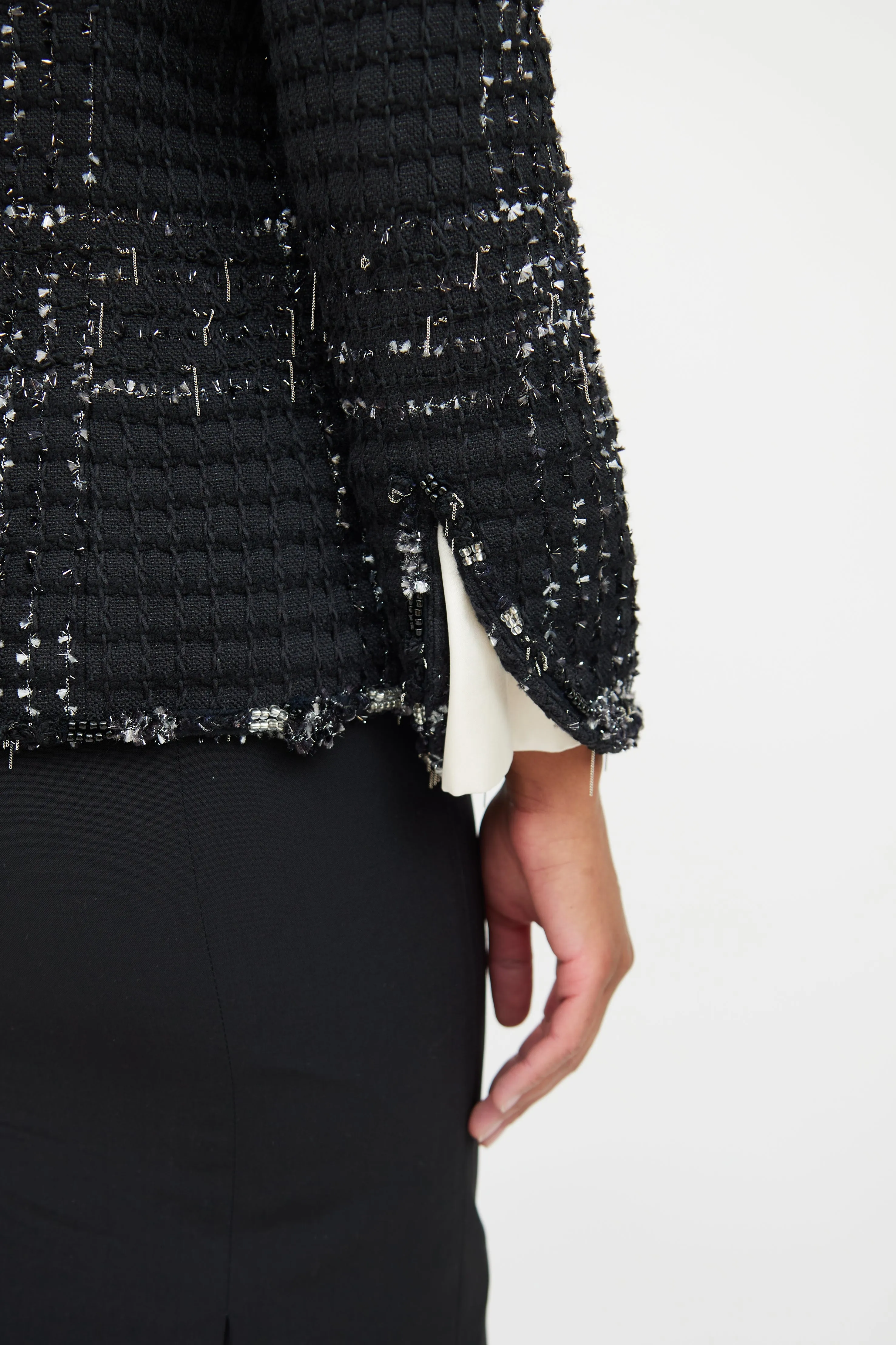 Black & Silver Tweed Jacket Blazer