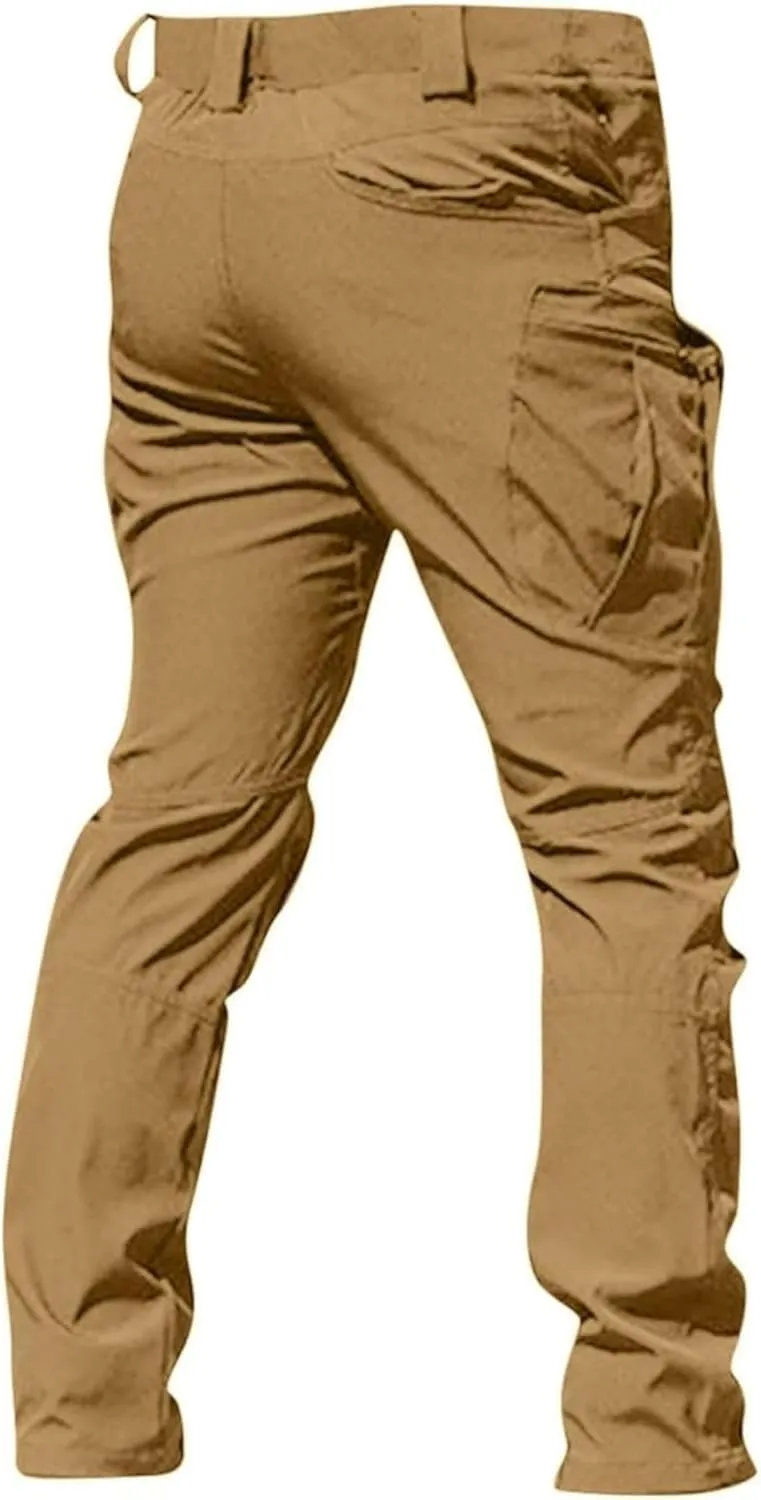 Cargo Pants for Mens Slim Fit Multi Pockets Hiking Pants Y2K Tactical Trousers Ripstop Stretch Stylish Baggy Pants