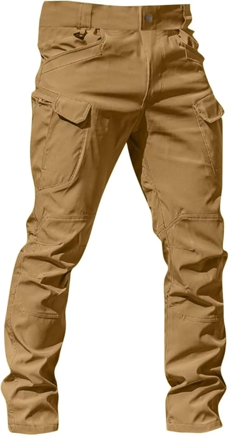 Cargo Pants for Mens Slim Fit Multi Pockets Hiking Pants Y2K Tactical Trousers Ripstop Stretch Stylish Baggy Pants
