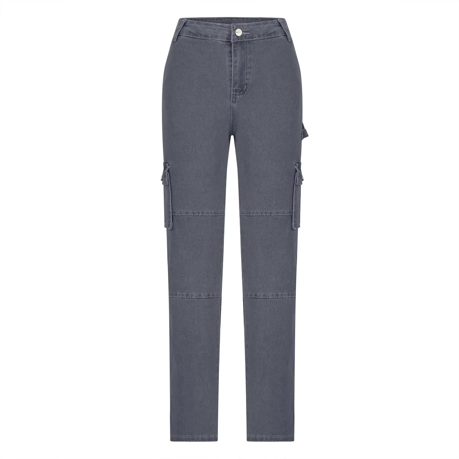 Cargo Pants for Women Funny High Waist Y2k Trousers Trendy Straight Leg Pants with Pockets Slim Fit Solid Sweatpants