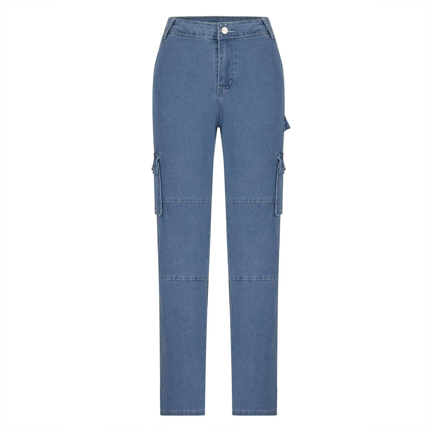 Cargo Pants for Women Funny High Waist Y2k Trousers Trendy Straight Leg Pants with Pockets Slim Fit Solid Sweatpants