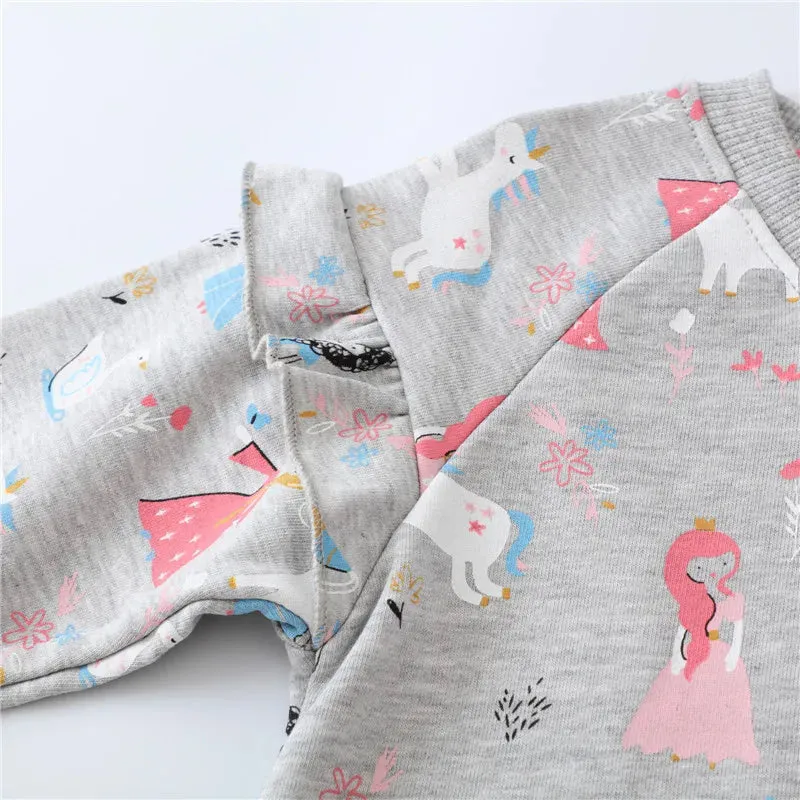 Cartoo Design Kids Girls Sweatshirts for Spring