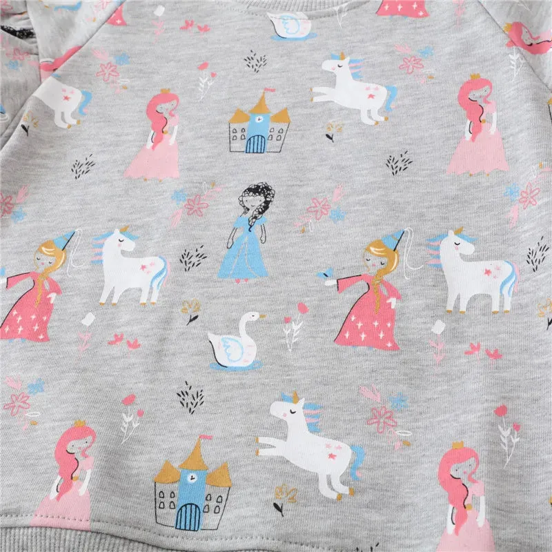 Cartoo Design Kids Girls Sweatshirts for Spring