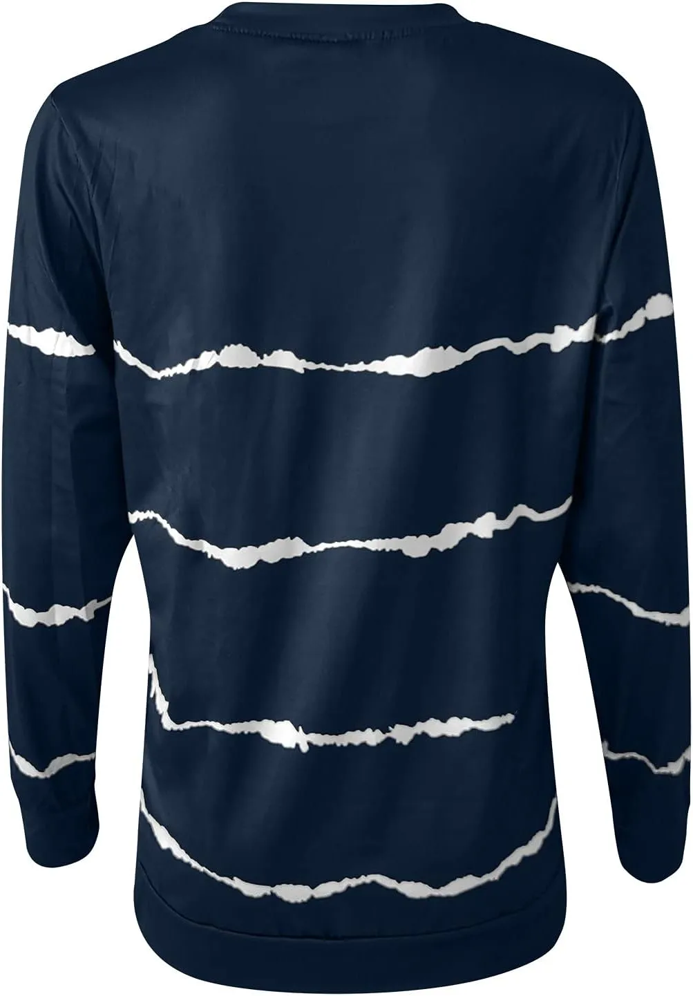 Ceboyel Womens Striped Pullover Sweatshirts Crewneck Tie Dye Shirts Long Sleeve Blouses Tops Loose Fit Fashion Clothes 2023
