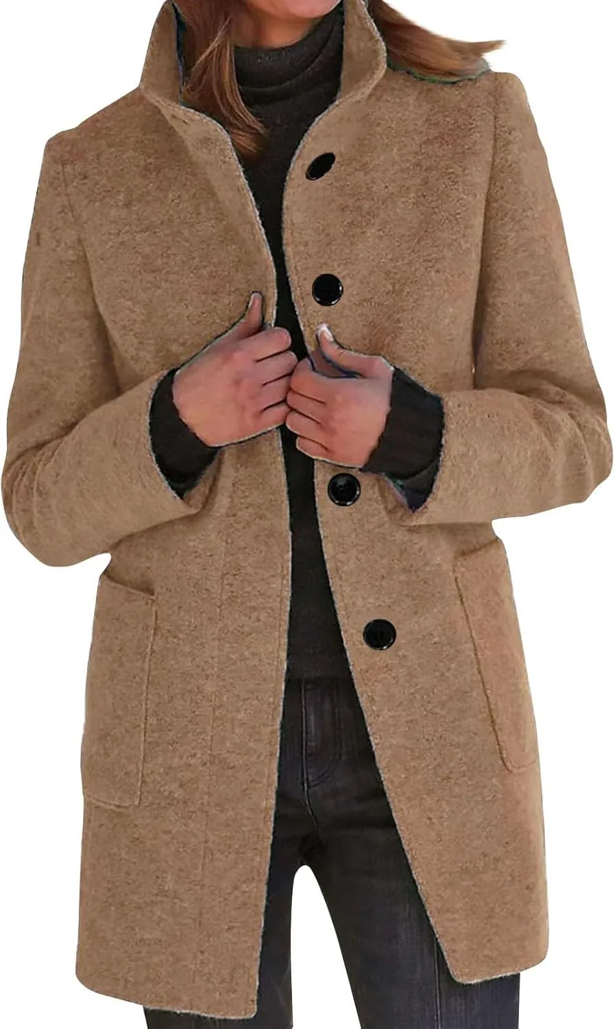ChicCrate Trench Coat Women Long Winter Jackets Casual Classic Overcoat Trendy Peacoat Outerwear
