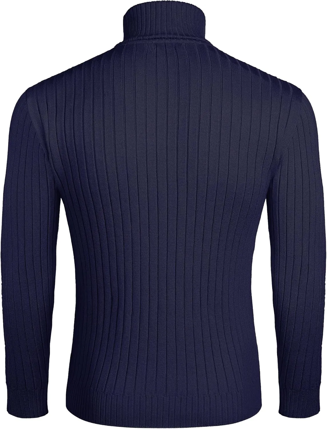 COOFANDY Men's Slim Fit Turtleneck Sweater Casual Pullover Sweater Lightweight Ribbed Sweater
