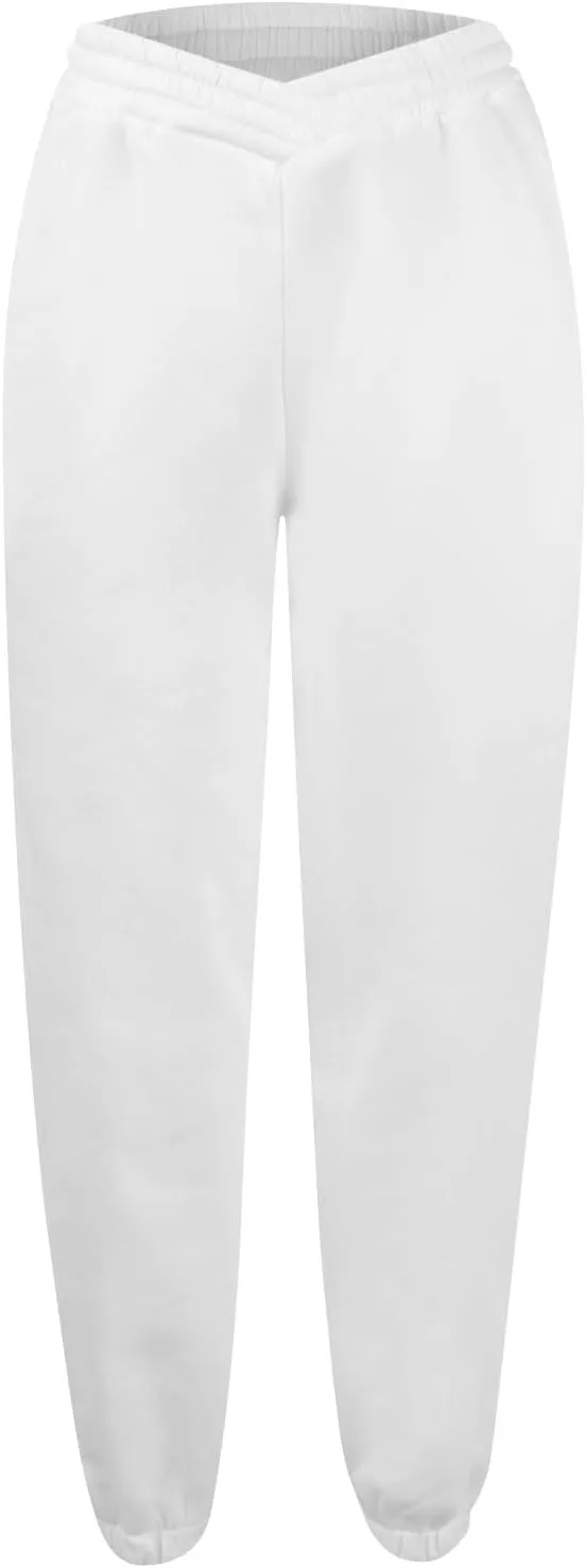 Crossover Sweatpants for Women Cotton Fleece Joggers Baggy Cinch Bottom Sweatpants Casual Loose Sweat Pants w/Pockets