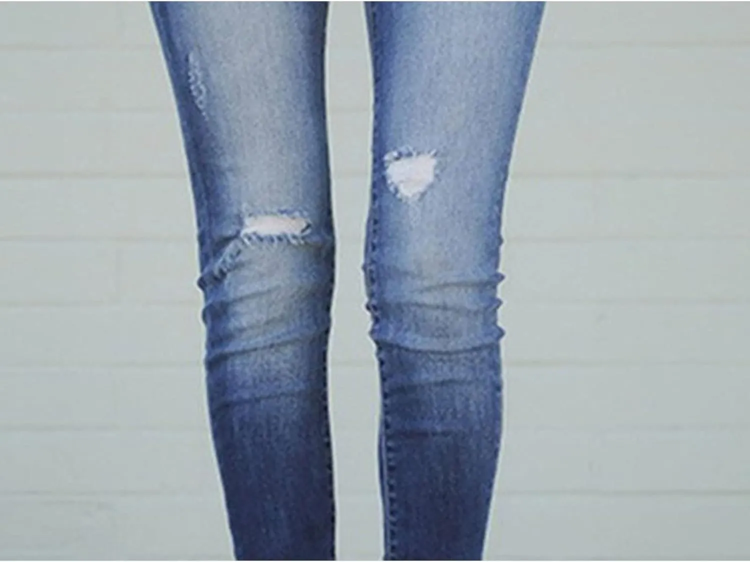 DGHM-JLMY Women's Washed Slim Fit Sexy Jeans Trousers Ripped Boyfriend Distressed Jeans Scratch Stretch Skinny Jeans