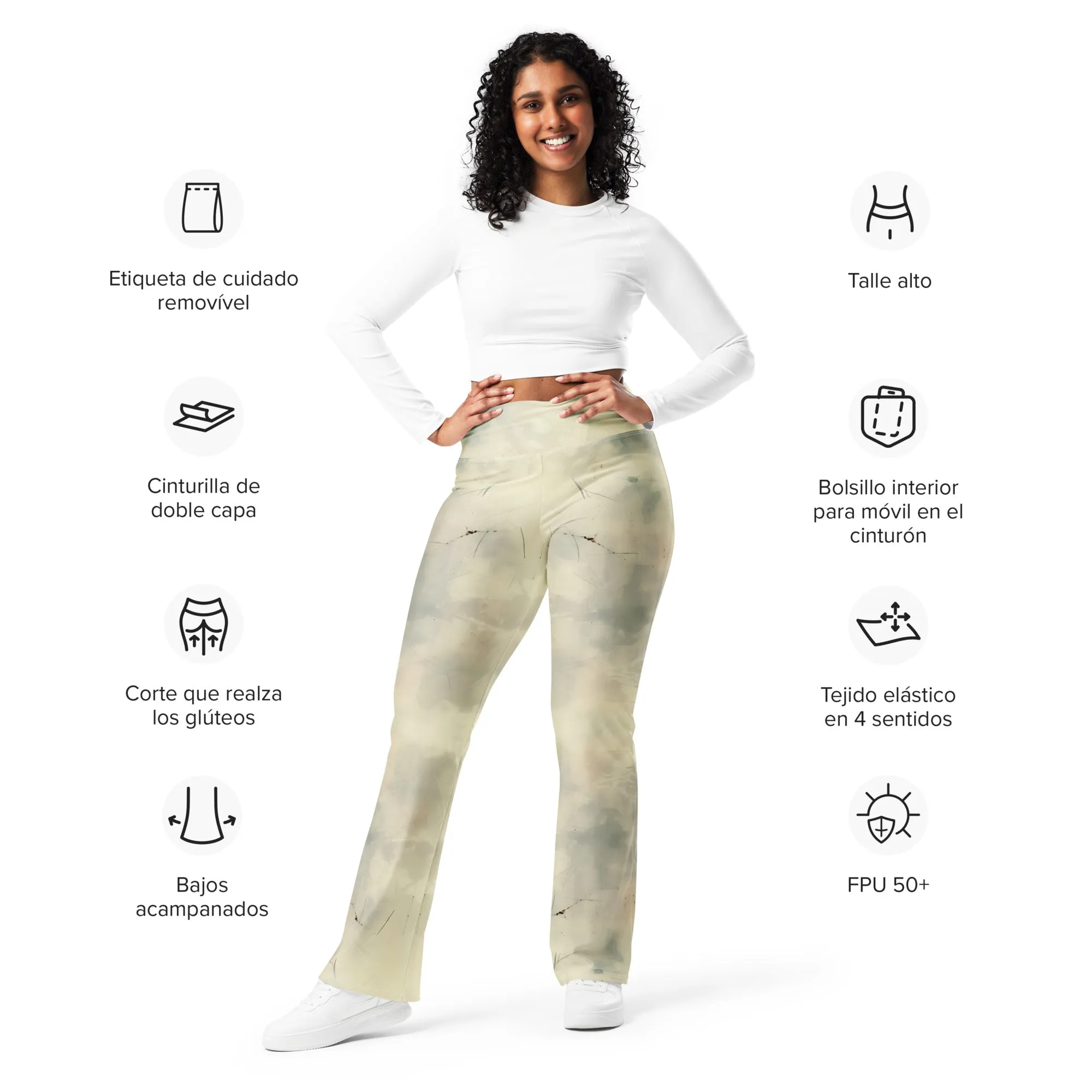 Elegant Ivory Flare leggings
