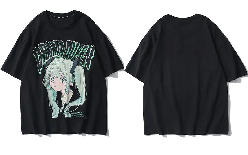 Extreme Aesthetic 'Drama Queen' Graphic Print Cotton T-Shirt