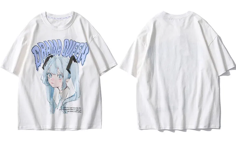 Extreme Aesthetic 'Drama Queen' Graphic Print Cotton T-Shirt