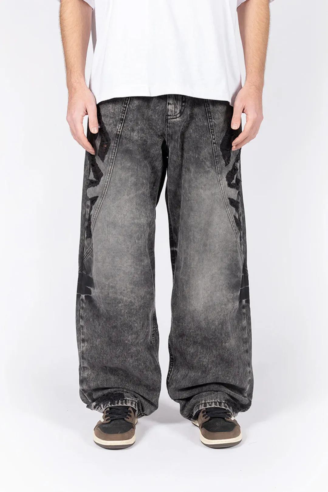 FAV DISTRESSED BLACK VINTAGE WASH DENIM [PRE ORDER]