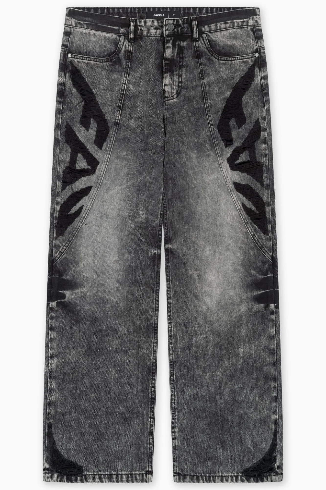 FAV DISTRESSED BLACK VINTAGE WASH DENIM [PRE ORDER]