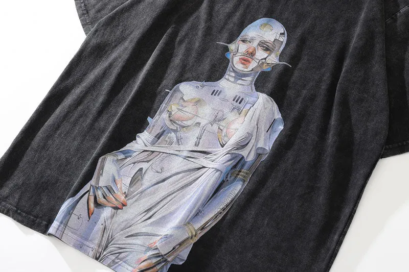 Hajime Sorayama Oversize Cotton T-Shirt