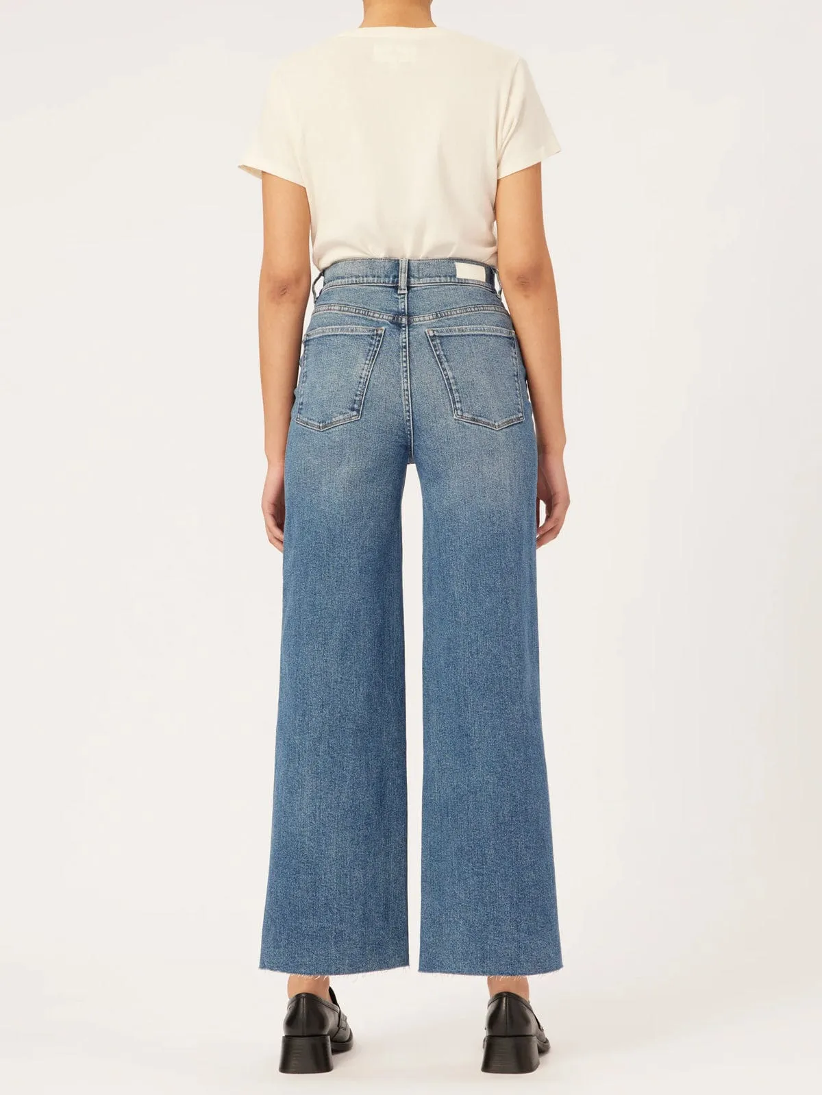 Hepburn Crop Wide Leg Jean - Denim
