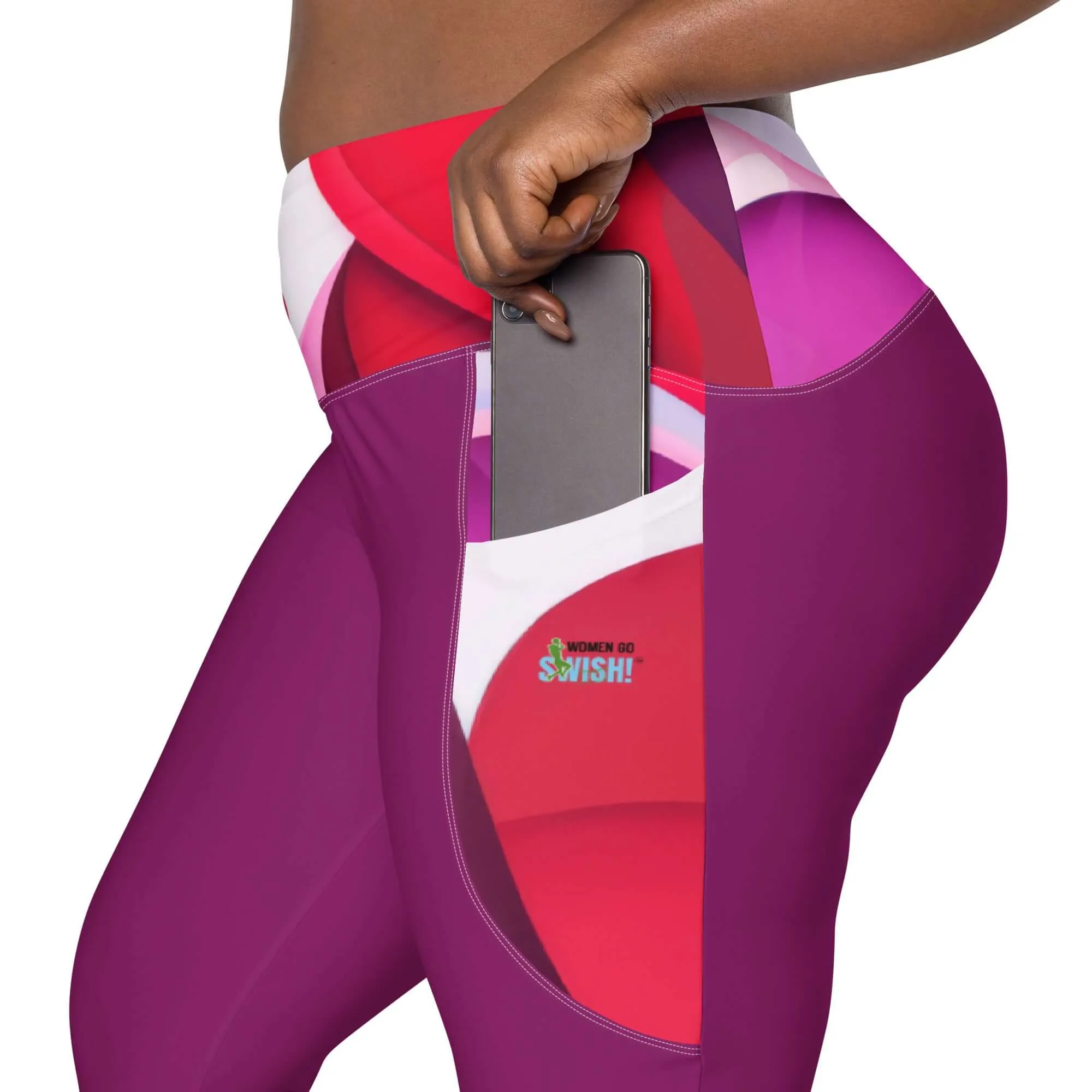 I Love Women's Sports Heart-inspired Leggings with pockets