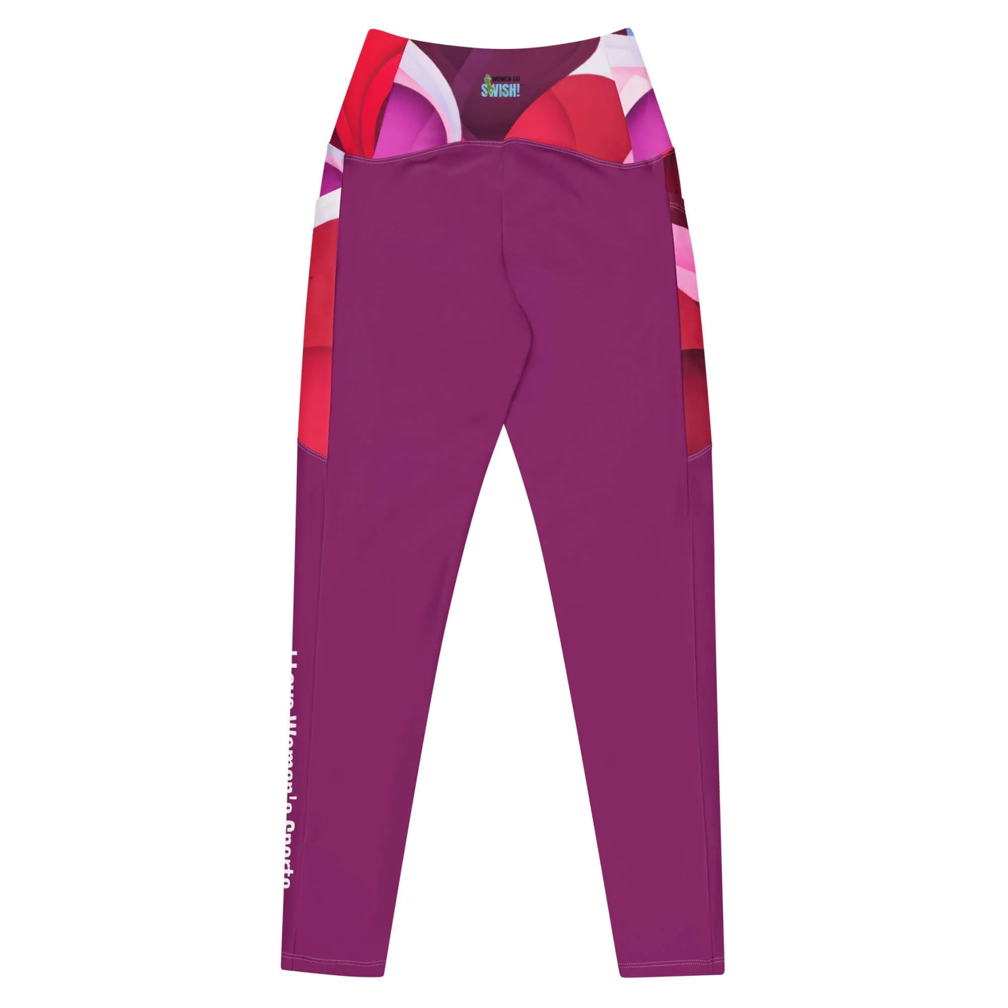 I Love Women's Sports Heart-inspired Leggings with pockets