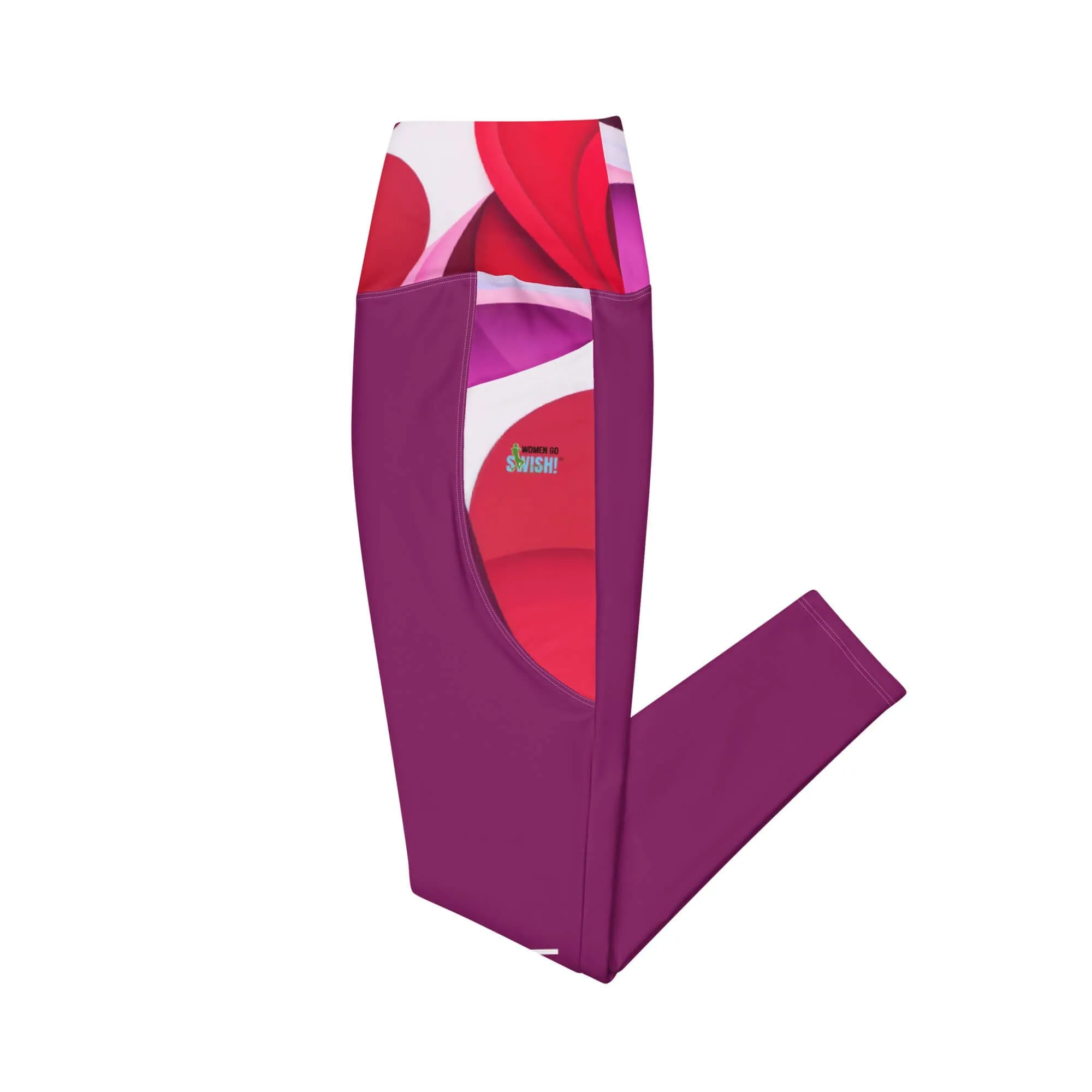 I Love Women's Sports Heart-inspired Leggings with pockets