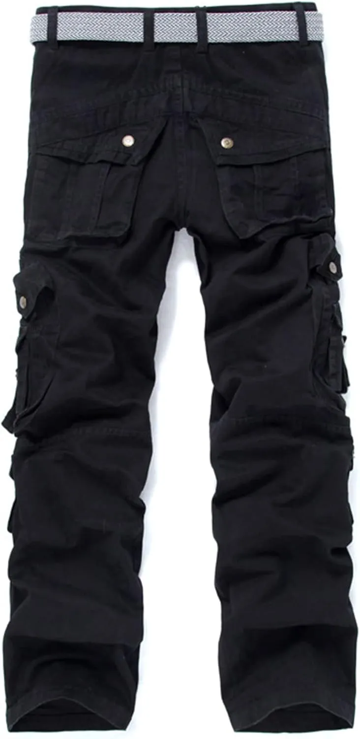 JEShifangjiusu Mens Casual Military Cargo Pants Straight Baggy Camo Trousers Fashion Slim-Fit Stretch Cargo Pant Multi-Pocket