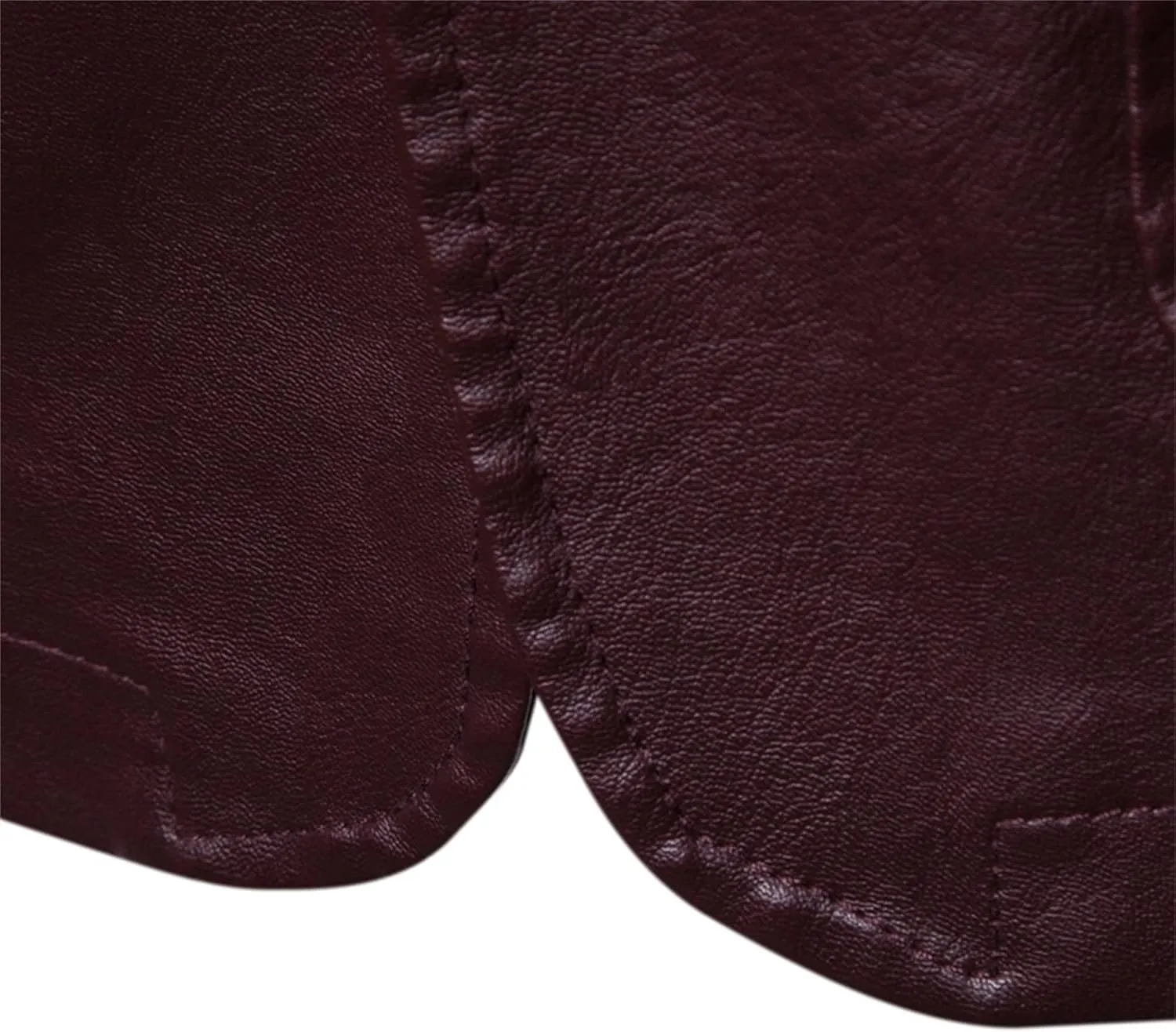 JEsilunmaMY Men's Warm Blazer Leather Jacket Notched Collar Classic Leather Blazer Business Casual Suit Coat with Pockets