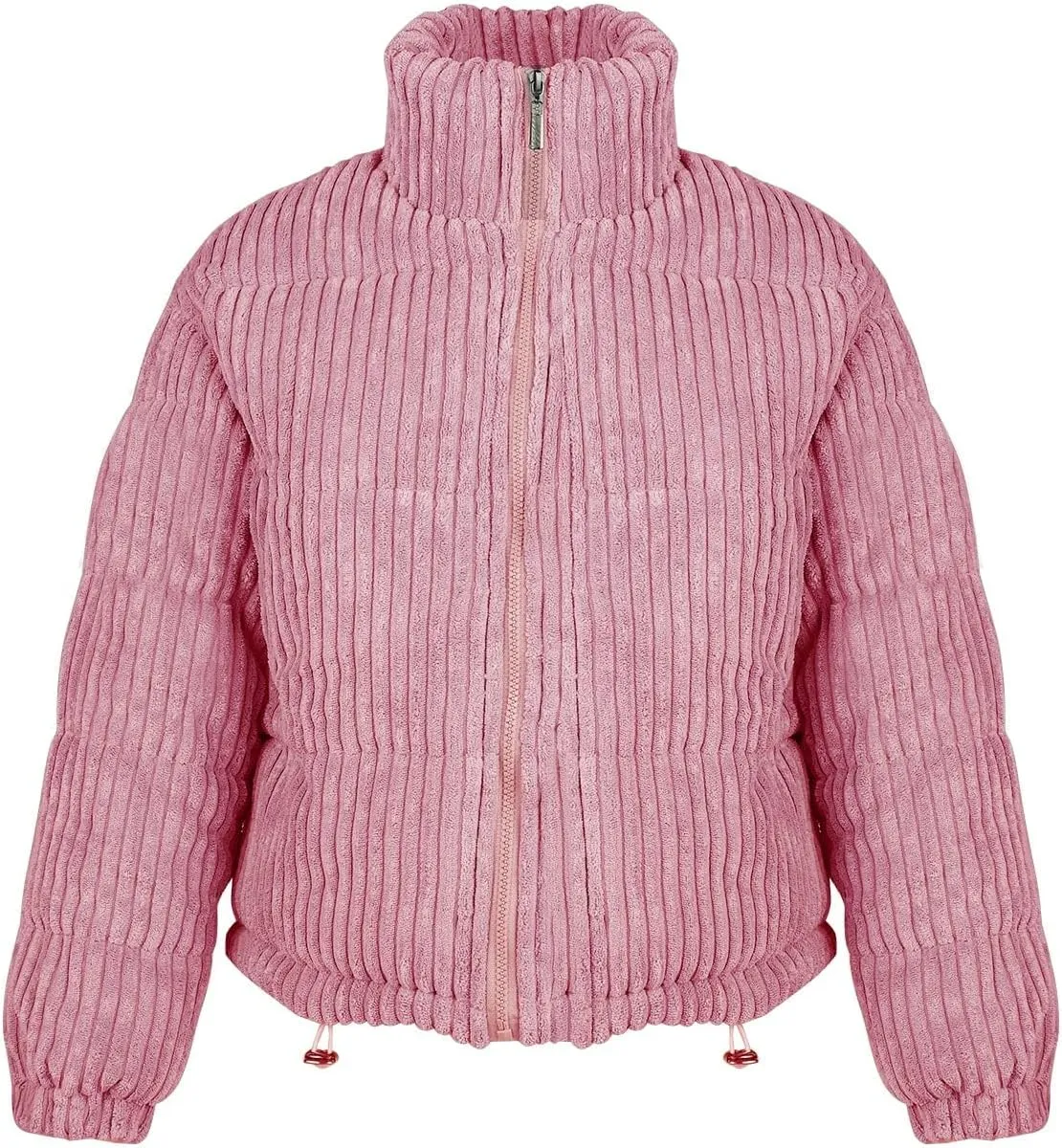 Kissonic Women's Winter Puffer Down Corduroy Jacket Lightweight Padded Jacket