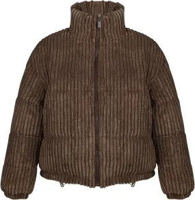 Kissonic Women's Winter Puffer Down Corduroy Jacket Lightweight Padded Jacket