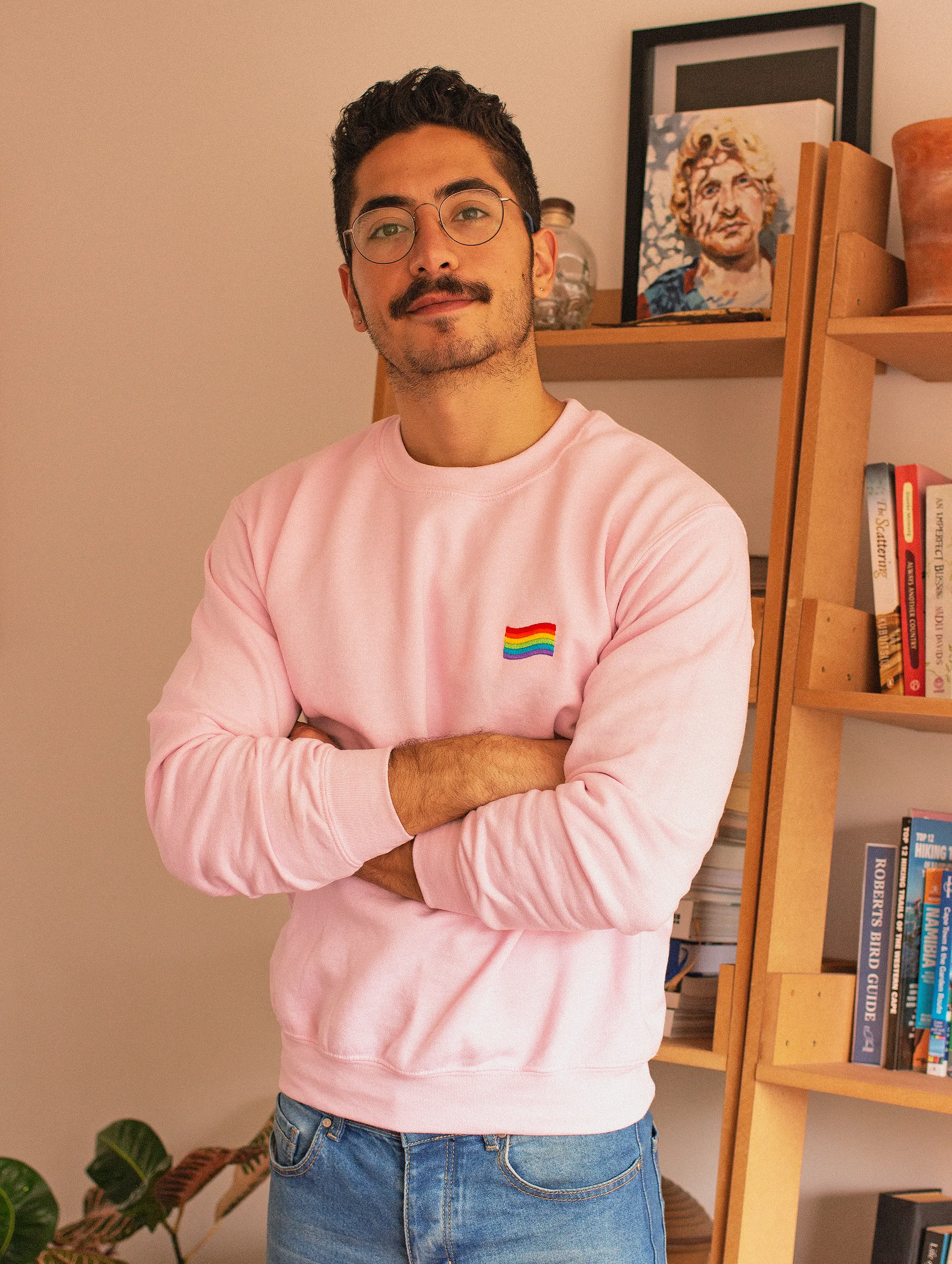 LGBT Flag Embroidered Sweater