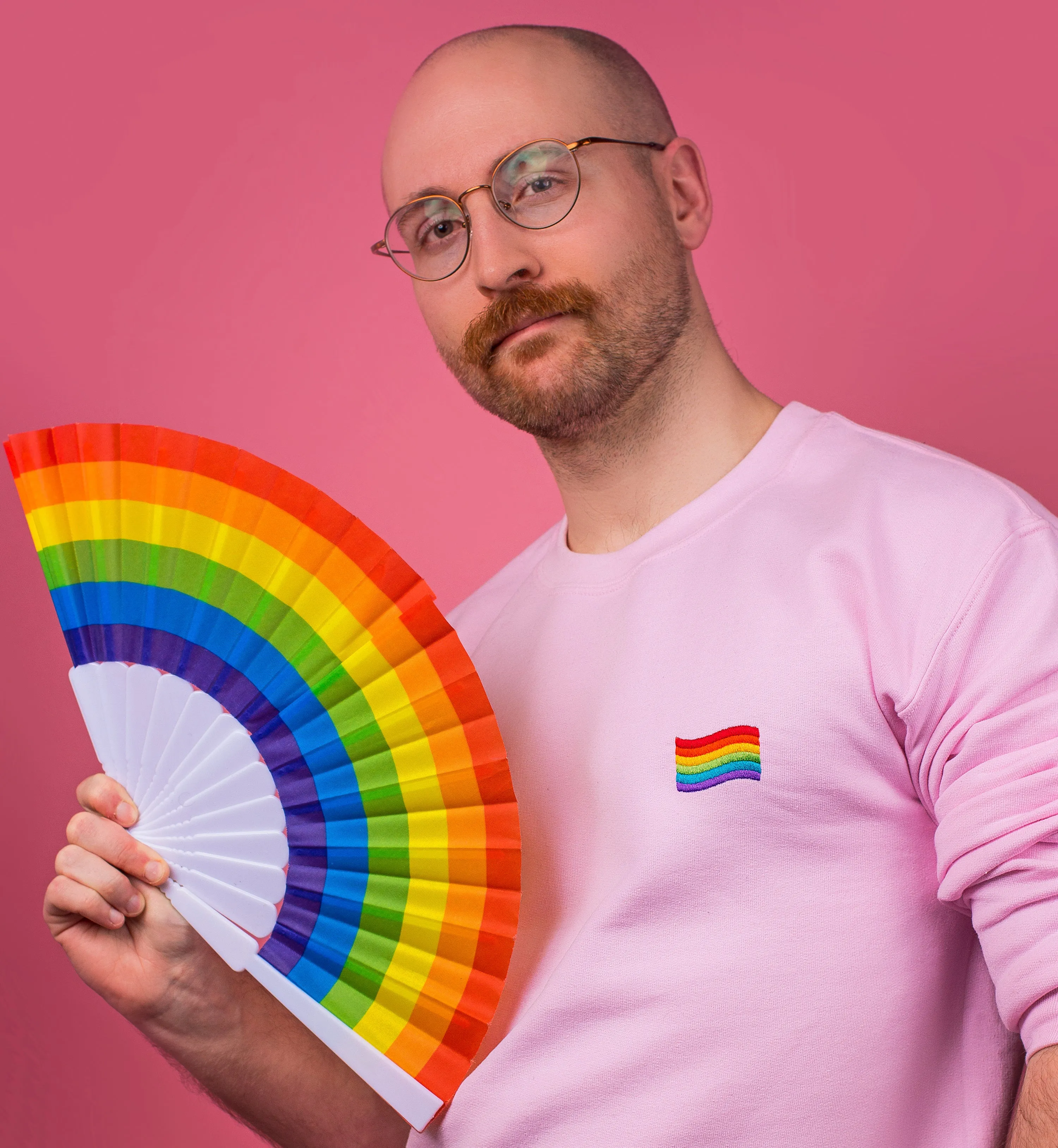 LGBT Flag Embroidered Sweater