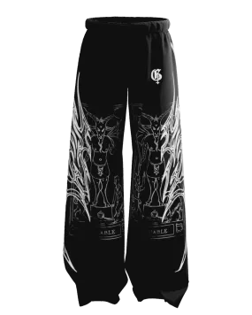 Maya Black Unisex Straight Fit Baggy Pants
