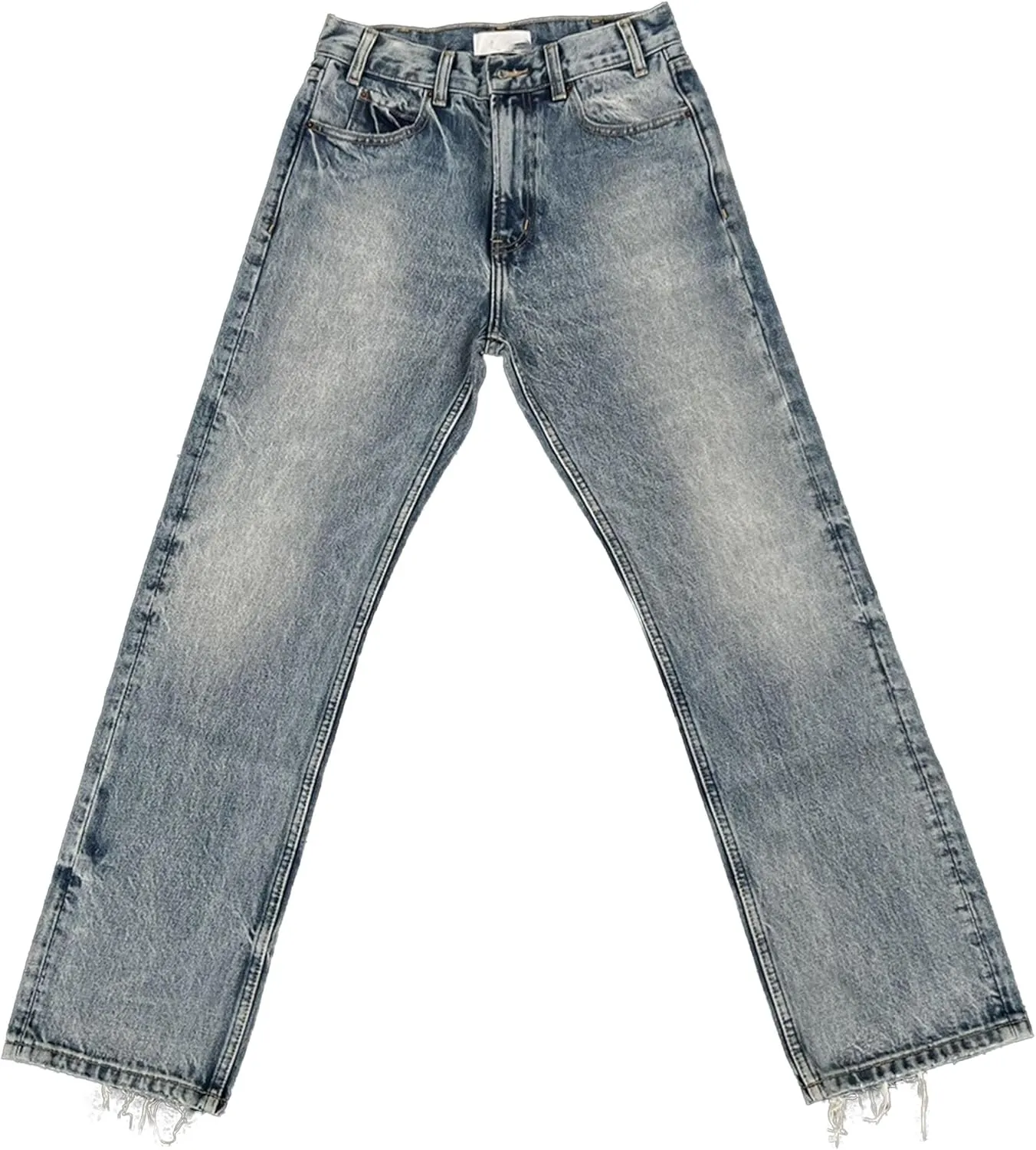 Men's Casual Regular Fit Denim Pants Vintage Straight Leg Streetwear Jeans Slim Fit Fashion Washed Jeans