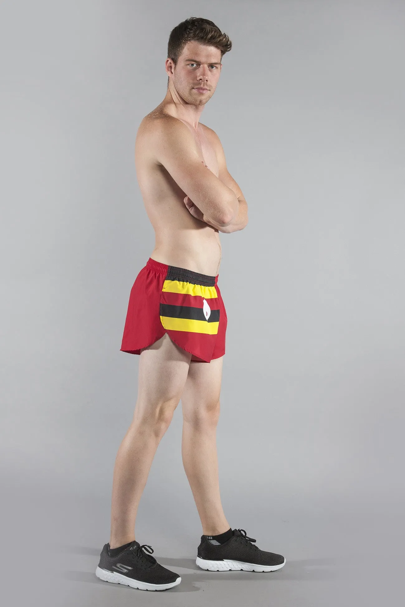 Men's Flag 1" Elite Split Shorts [U-Z] - Uganda