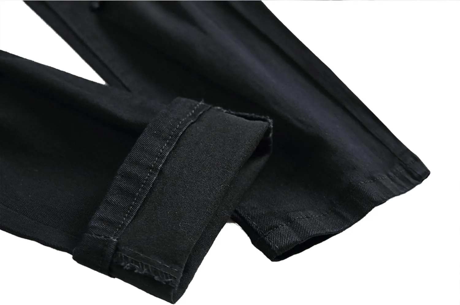 Mens Ripped Skinny Stretch Jeans Vintage Washed Straight Leg Denim Pants Slim Fit Destroyed Jean Trousers