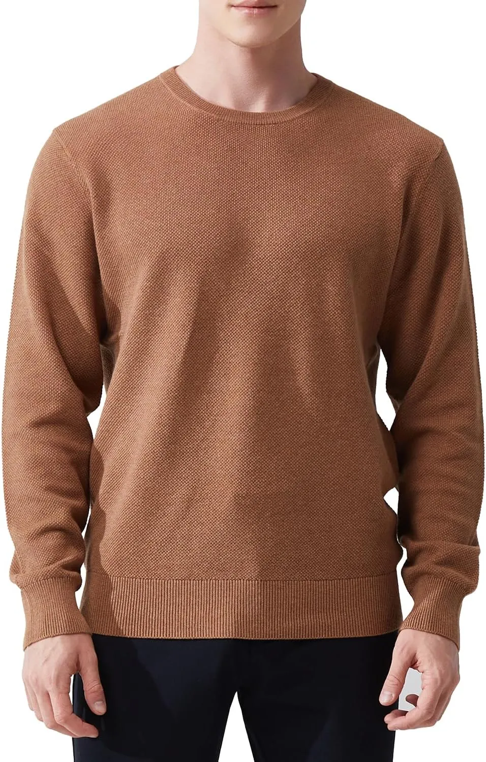 Men's Slim Fit Casual Long Sleeve Crewneck Pullover Sweater