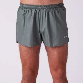 Men's Solid 3" Half Split Shorts - Military